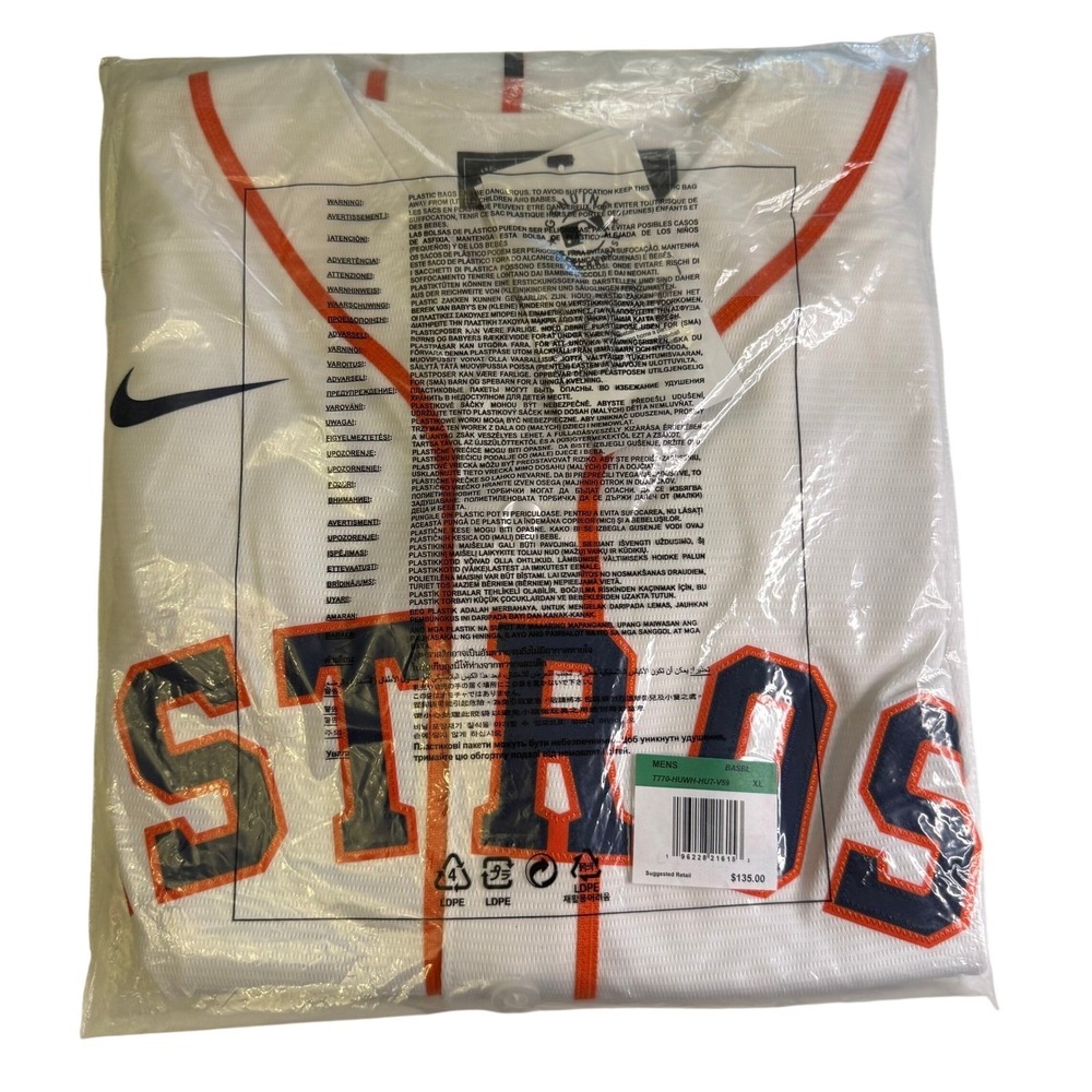 Houston Astros Framber Valdez 59 Nike White Home Replica Jersey XL NWT MLB - Picture 3 of 7